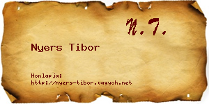 Nyers Tibor névjegykártya